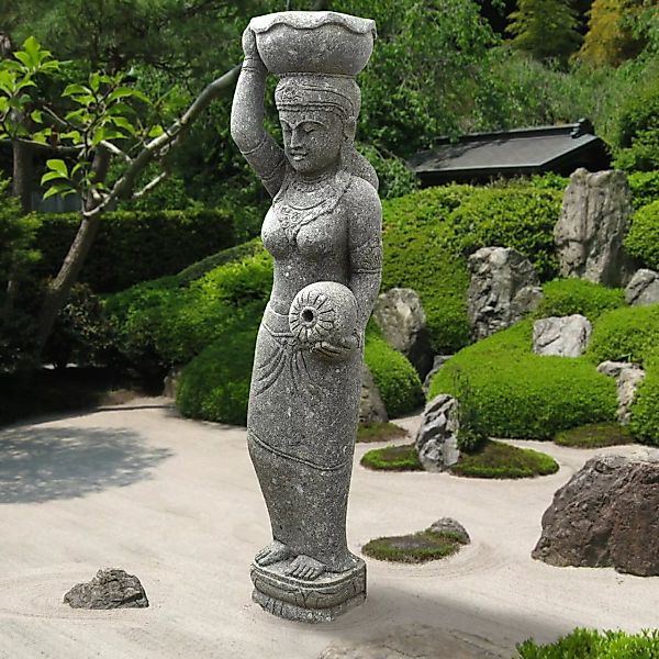 Gartenfigur Buddha Sonipat Stehend Aus Naturstein günstig online kaufen