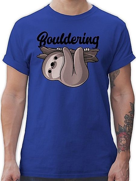 Shirtracer T-Shirt Bouldering mit Faultier - schwarz Sport Zubehör günstig online kaufen