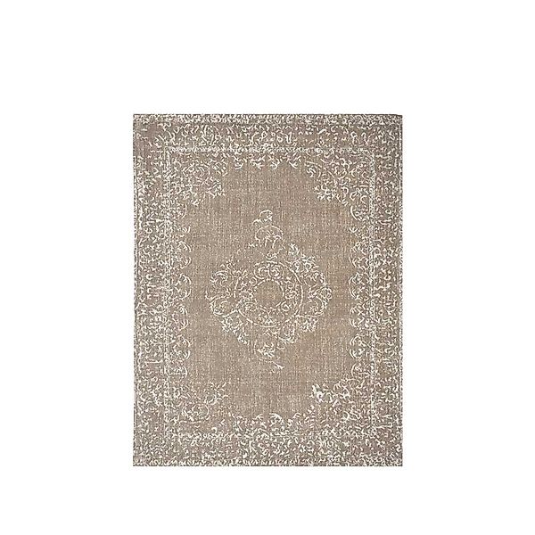 Wohnzimmerteppich in Khaki gemustert Vintage Design günstig online kaufen