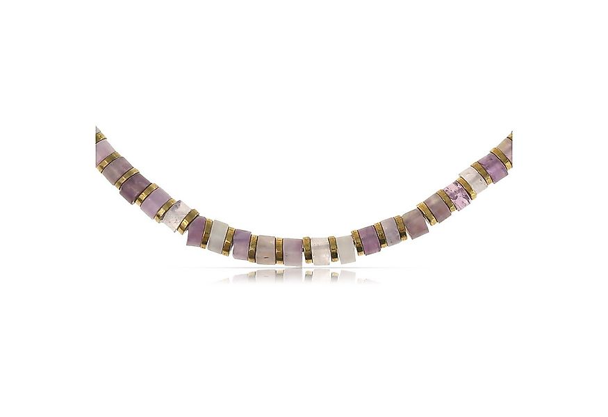 Made by Nami Perlenkette Damen Halskette bunt Naturstein verstellbar wasser günstig online kaufen