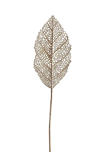 Kunstblume Blatt gold/Glitter 69cm günstig online kaufen