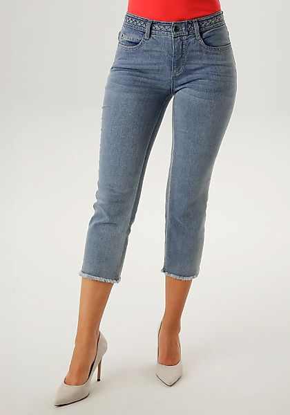 Aniston SELECTED 7/8-Jeans mit leicht ausgefranstem Beinabschluss - NEUE KO günstig online kaufen