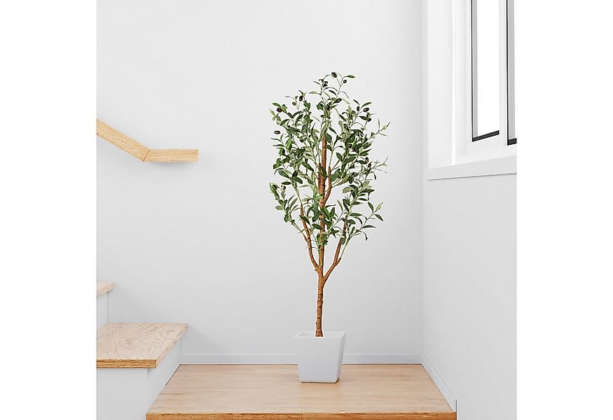 Kunstbaum Künstlicher Olivenbaum, Kunstpflanze Olivenbaum künstlich Olive, günstig online kaufen