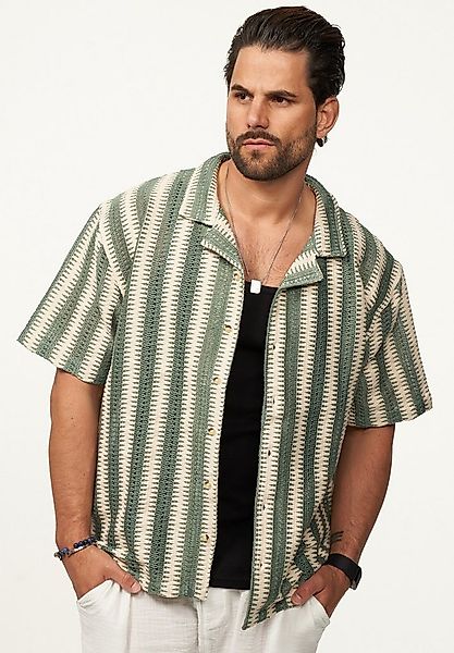 SOULSTAR Kurzarmhemd im Vintage Summer-Look Herren Kurzarm Strick Polo-Hemd günstig online kaufen