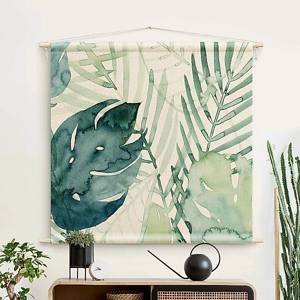 Wandteppich Palmwedel in Wasserfarbe I günstig online kaufen