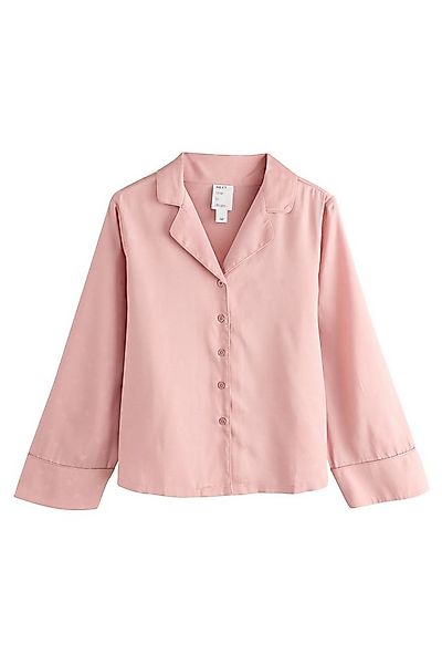 Next Pyjamaoberteil Schlafanzugoberteil mit Satin-Jacquardmuster (1-tlg) günstig online kaufen