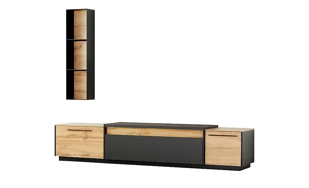 Wohnwand  Light Line 10 ¦ holzfarben ¦ Maße (cm): B: 250 H: 191 T: 50.0 Kom günstig online kaufen