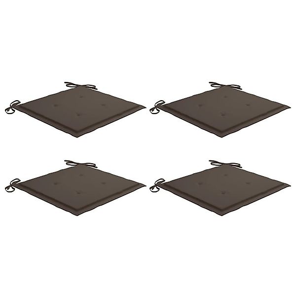 vidaXL Sitzauflage Gartenstuhl-Kissen 4 Stk. Taupe günstig online kaufen