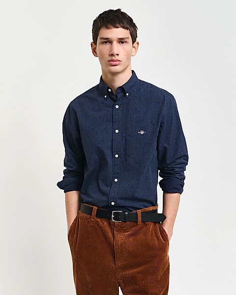 Gant Langarmhemd "REG MICRO PRINT SHIRT" mit einem dezenten, durchgehenden günstig online kaufen