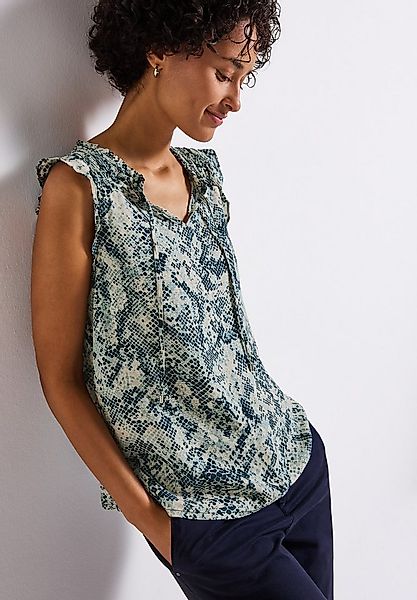 STREET ONE Blusentop Print mit Rüschen günstig online kaufen