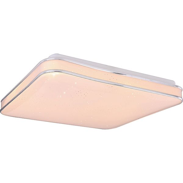 Globo LED-Deckenleuchte Lassy 35 x 35 cm Metall Weiß günstig online kaufen