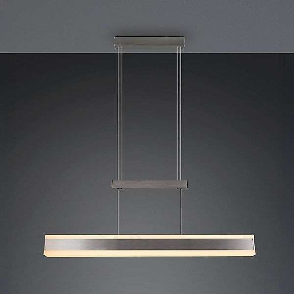 LED-Hängelampe Arcola, nickelfarben, 152 cm, CCT Touchdimmer günstig online kaufen