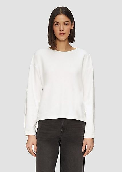 s.Oliver Sweatshirt Sweatshirt mit Faltendetail am Ärmel Raffung günstig online kaufen