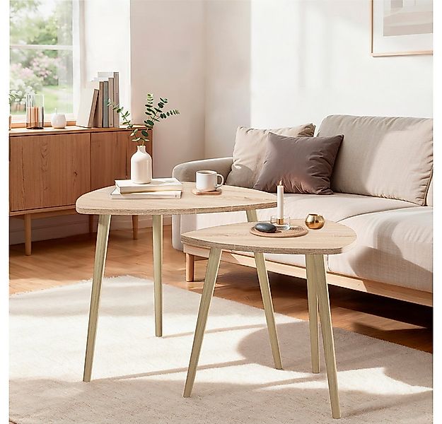 Vicco Couchtisch Twino, Sonoma, 60 x 50 cm 2er Set (2-St) günstig online kaufen