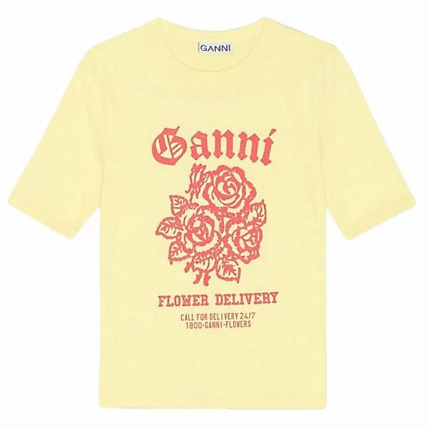 GANNI T-Shirt T-Shirt FLOWER FITTED aus Baumwolle günstig online kaufen