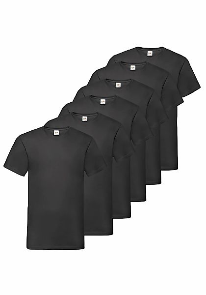Fruit of the Loom T-Shirt Packung, 6 Stk. tlg. aus Baumwolle, V-Ausschnitt, günstig online kaufen