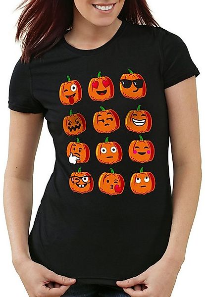 style3 T-Shirt Kürbis Smiley kürbisköpfe halloween günstig online kaufen