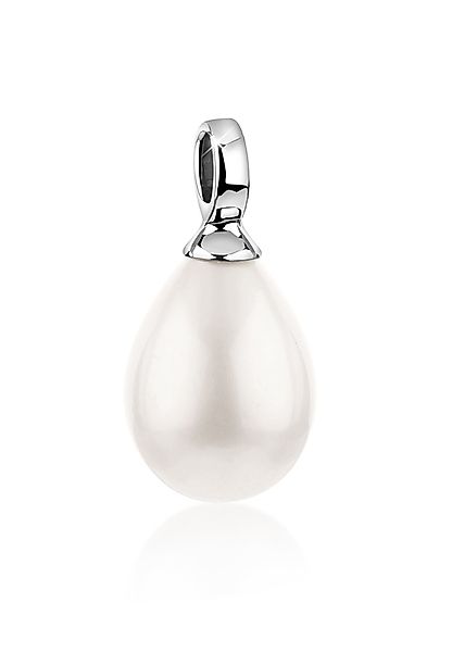 Nenalina Kettenanhänger Muschelkernperle Oval Klassisch Basic günstig online kaufen