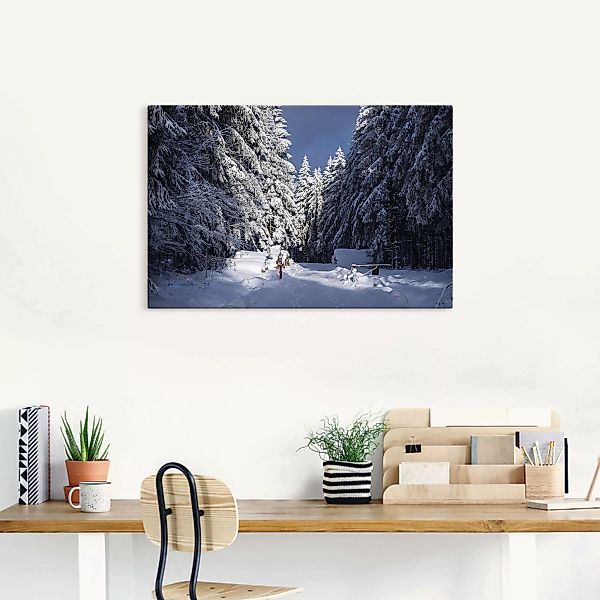 Artland Leinwandbild "Winter im Thüringer Wald II", Waldbilder, (1 St.) günstig online kaufen