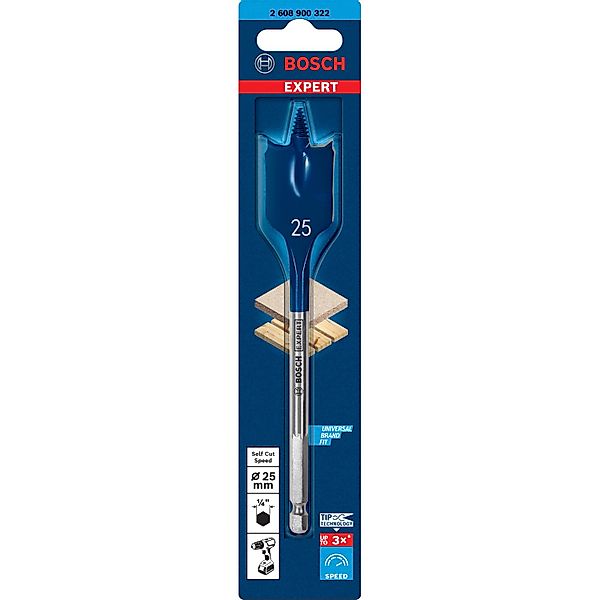 Bosch Expert Selfcut Flachfräsbohrer für Holz Ø 25 mm x 152 mm günstig online kaufen