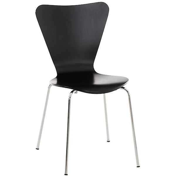 DELUKE Besucherstuhl BERLIN Holz Schwarz 45x49x85cm Konferenzstuhl Wartezim günstig online kaufen