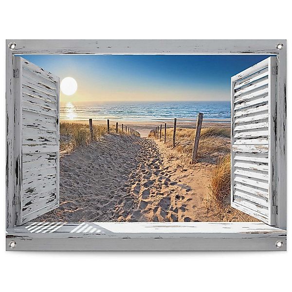 Reinders! Poster Dünenpfad durch das Fenster, günstig online kaufen