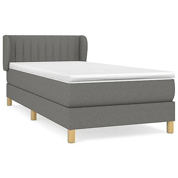vidaXL Boxspringbett mit Matratze Dunkelgrau 90x190 cm Stoff1388717 günstig online kaufen