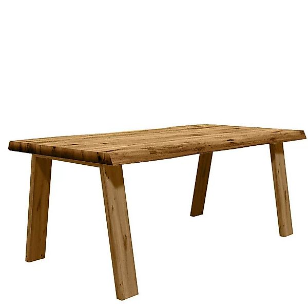 Esszimmer Tisch Holz aus Eiche Massivholz natürlicher Baumkante günstig online kaufen
