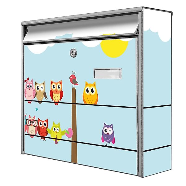 Banjado Briefkasten Silber 36.2x32.2x10cm Groß / Inkl. Montagematerial & 2 günstig online kaufen