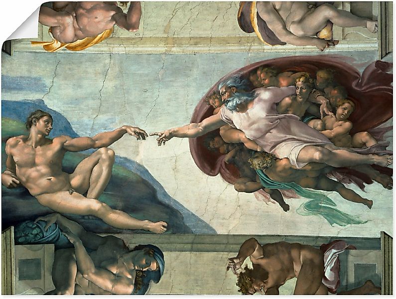 Artland Wandbild "Die Erschaffung des Adam" Religion 1 Stk. tlg. als Leinwa günstig online kaufen