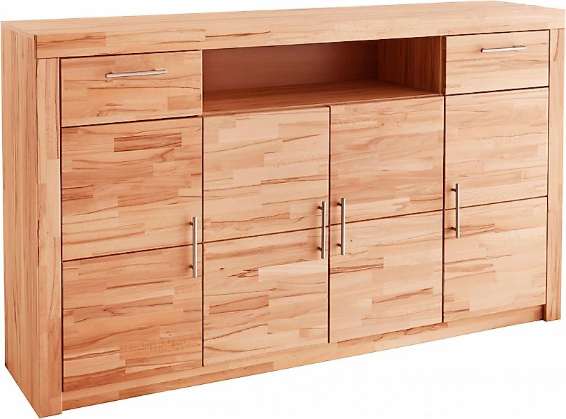 VOGL Möbelfabrik Highboard "Toronto", opt. Glastüren, teilmassiv, Rahmenopt günstig online kaufen
