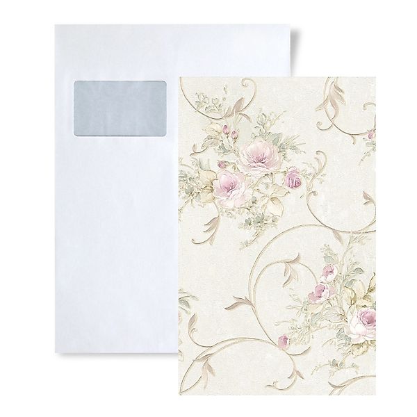 PROFHOME 1 MUSTERSTÜCK S-304202-GU DIN A4 MUSTER der Floral Tapete günstig online kaufen