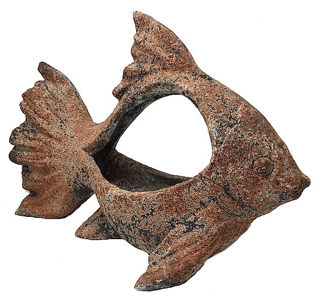 MystiCalls Blumentopf Pflanzschale Fisch rostfarben - günstig online kaufen