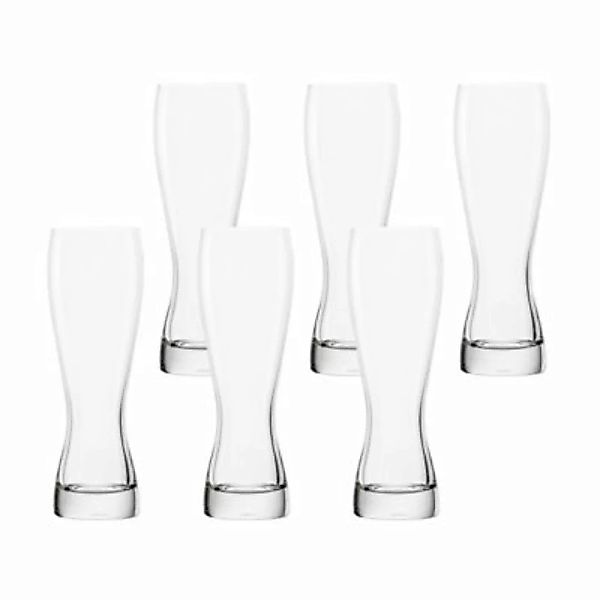 Weizenbierglas 0,3 l 6er Set Biergläser transparent günstig online kaufen
