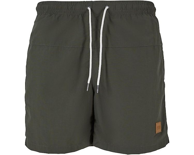 URBAN CLASSICS Badeshorts Urban Classics Block Swim Shorts olive/olive L (B günstig online kaufen