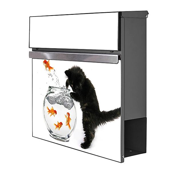 Banjado Briefkasten Anthrazit 37x37x10.5cm Groß / Inkl. Montagematerial & 2 günstig online kaufen