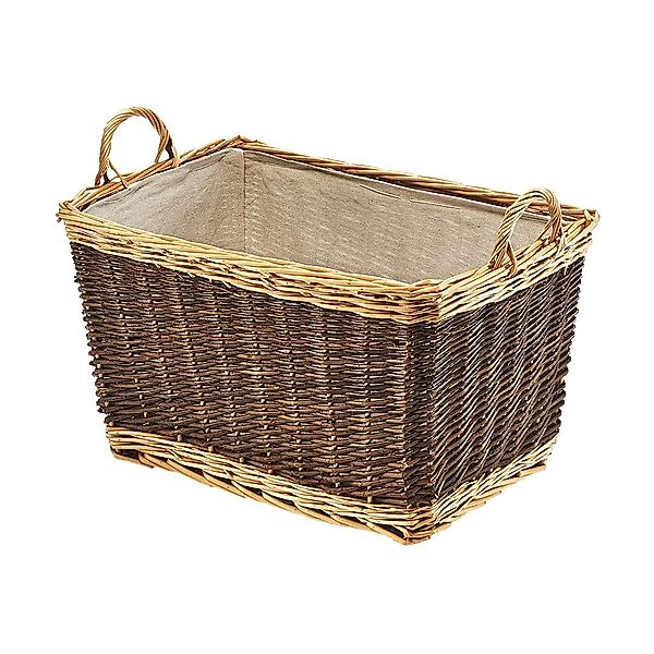 Kobolo Kaminholzkorb Holzkorb aus Weide zweifarbig günstig online kaufen