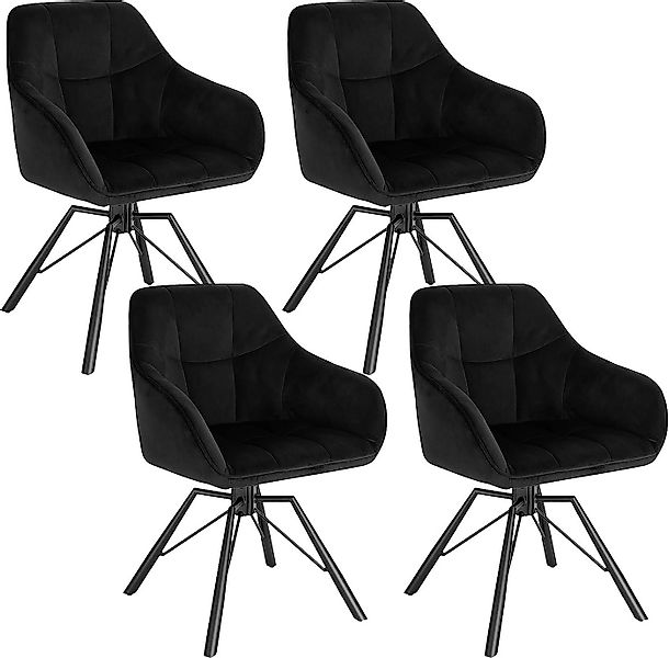 Woltu Polsterstuhl (4 St), Esszimmerstühle drehbar mit Armlehnen günstig online kaufen