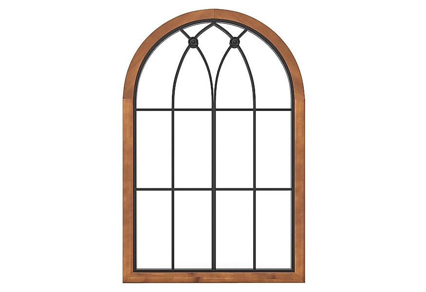 COSTWAY Wandspiegel, mit Fensteroptik, Bogen Spiegel Vintage, 60x90cm günstig online kaufen