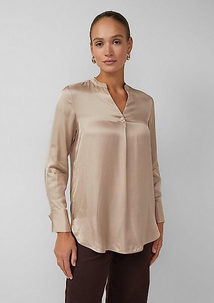 s.Oliver Langarmbluse Bluse Elegante Satin-Bluse mit Manschetten günstig online kaufen