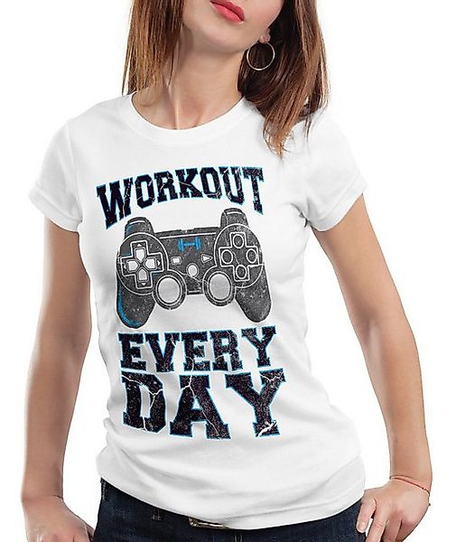 style3 T-Shirt Workout Gamer play sport station fitnessstudio konsole gym f günstig online kaufen