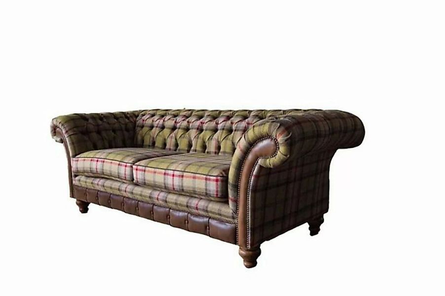JVmoebel Sofa Chesterfield Design Polster Luxus Sitz Sofa Couch Grün Textil günstig online kaufen