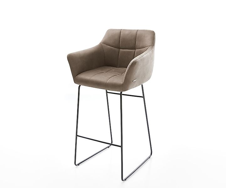 Barstuhl Yulo-Flex Vintage Taupe Kufengestell Metall günstig online kaufen