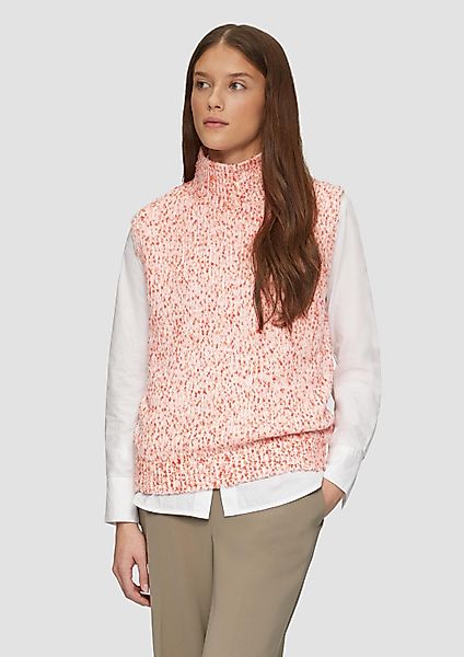 s.Oliver Rundhalspullover Strickpullunder Melierter Pullunder mit günstig online kaufen