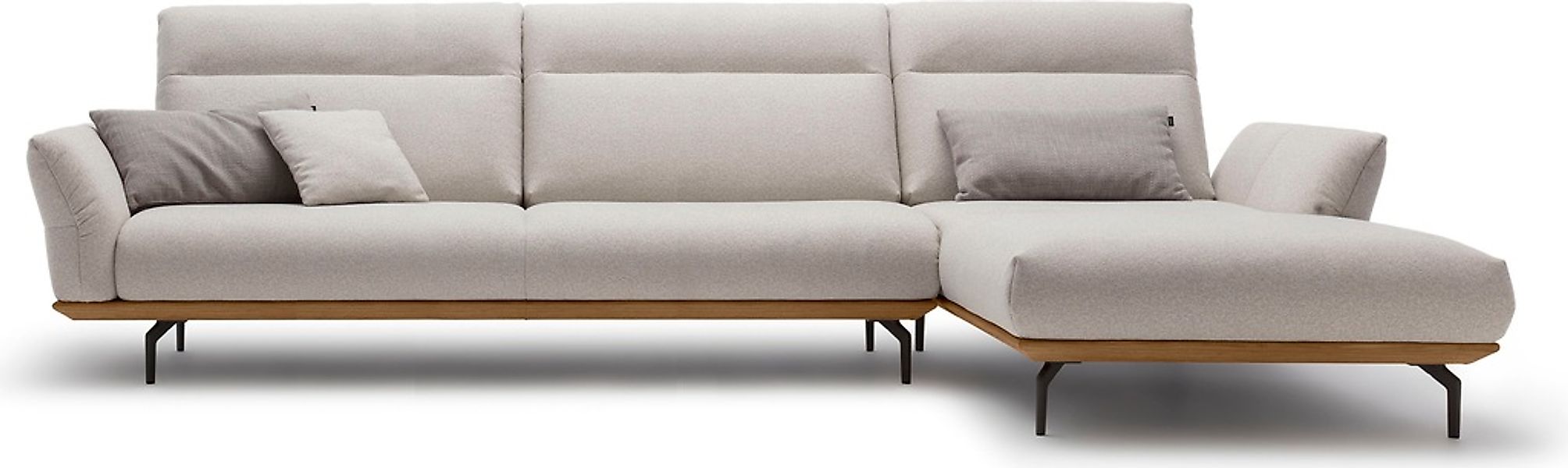 Creation BY ROLF BENZ Ecksofa "CR.460", Sockel in Nussbaum, Winkelfüße in U günstig online kaufen