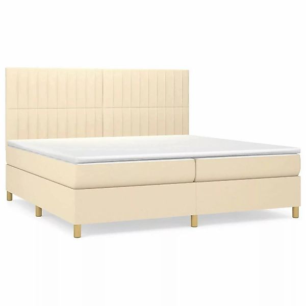 vidaXL Boxspringbett mit Matratze Creme 200x200 cm Stoff1395644 günstig online kaufen