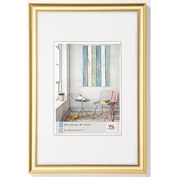walther design Trendstyle Kunststoff Bilderrahmen  24x30 cm Gold günstig online kaufen