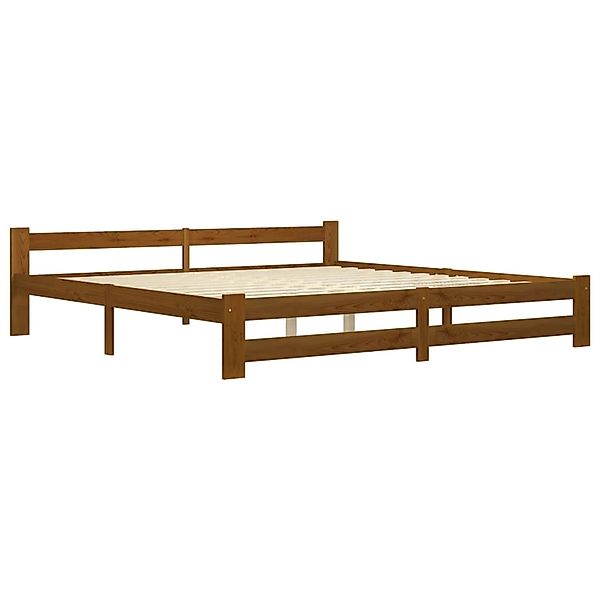 vidaXL Massivholzbett Honigbraun Kiefer 200x200 cm649460 günstig online kaufen