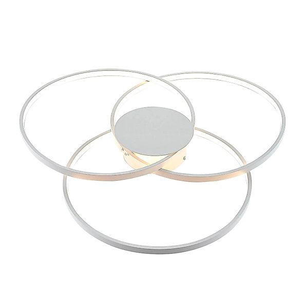 Lindby LED Deckenleuchte Riley 8032238 Dimmbar Modern in Weiß aus Aluminium günstig online kaufen