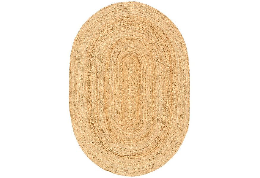 Pergamon Sisalteppich Naturfaser Teppich Jute Salsa Natur Uni, Oval, Höhe: günstig online kaufen